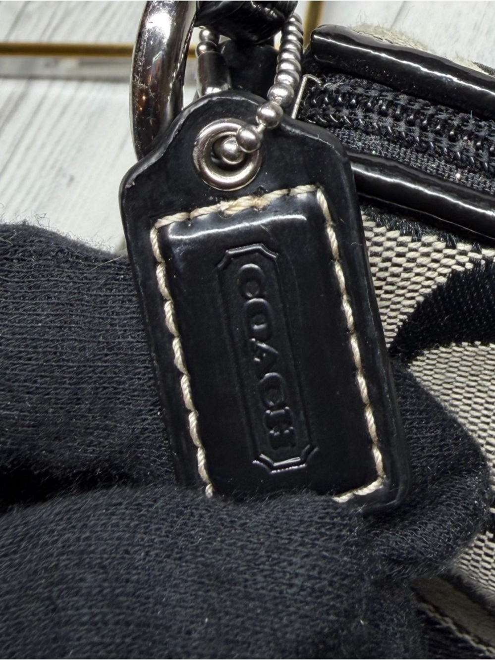 PRE LOVED Coach Y2K Signature Stripe Top Handle Mini Shoulder Bag - Picture 11 of 11
